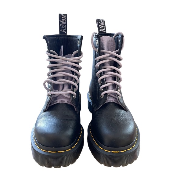 💖 Dr. Martens 1460 Heart Virginia Satin Lux Lace Up Boots Women’s 5 - Picture 2 of 7